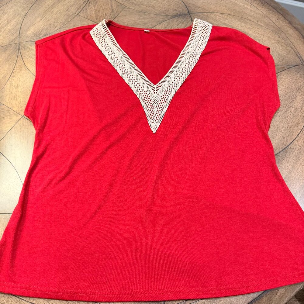 Red Women's Top, XL